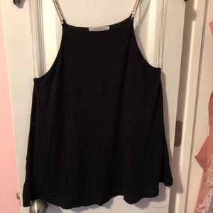 Black sleeveless blouse
